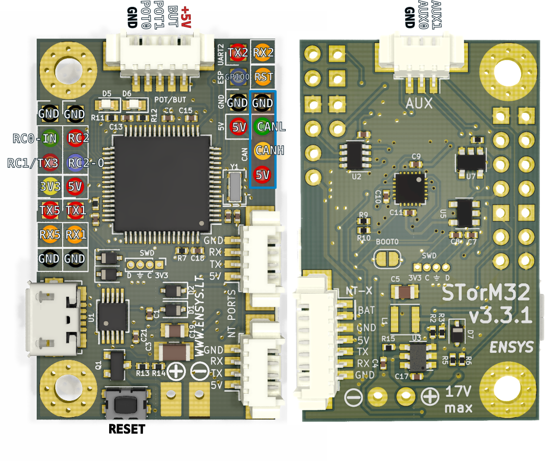 ENSYS SToRM32 V3.3 Board (Beta) – ENSYS